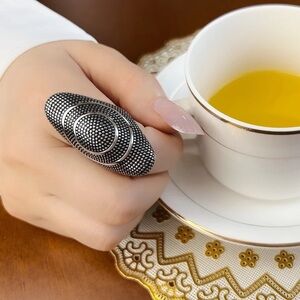 Large Statement Ring Fine Jewerly Women Men Antique New 925 Sterling Silver